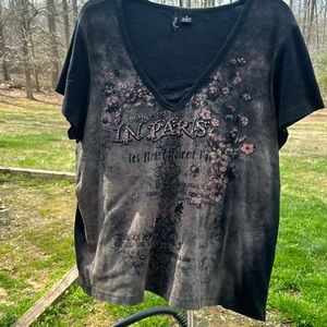 New Directions black cotton shirt